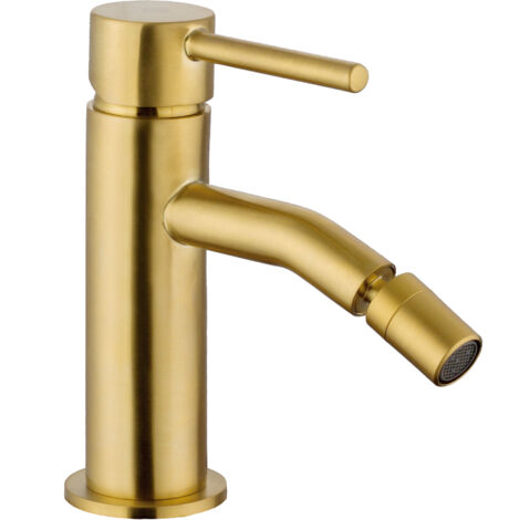 Grifo de Bidé  Modelo SIRIO  Fabricado en Latón  Monomando  Acabado en Oro Pvd