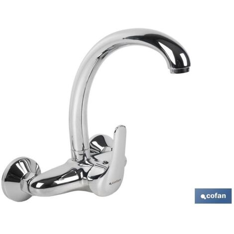 Grifo de caño alto para cocina y lavadero monomando 24x17,6x21cm para cartucho cerámico de Ø40mm