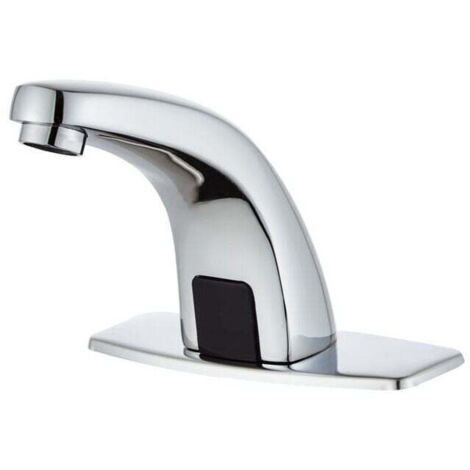 Grifo de cocina automático sin contacto con tapa perforada, sensor DC, cromado