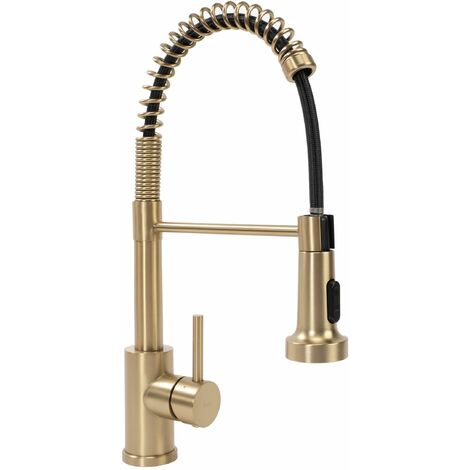 GRIFO DE COCINA COLIN ORO CEPILLADO SKU REA-B4821