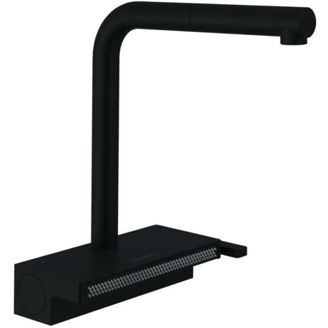 Grifo de cocina con ducha HANSGROHE Aquno Select M81 250 sBox 2 chorros negro mate