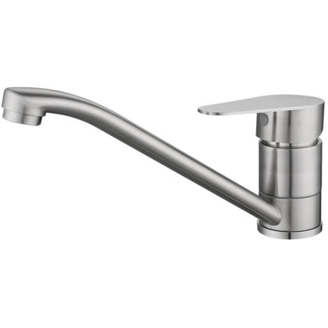 Grifo de cocina de acero inoxidable, grifo giratorio para agua fría/caliente para fregadero/lavabo.