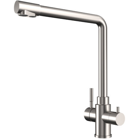 Grifo de Cocina de Osmosis  Modelo OSMOSIS-C  Fabricado en Acero Inoxidable  Monomando  Acabado en Acero