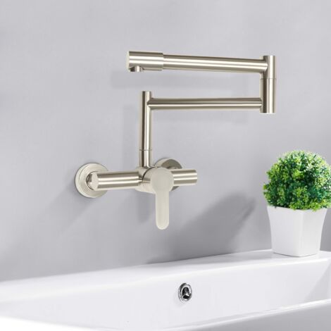 Grifo de cocina de pared plegable, grifo para fregadero, grifo monomando