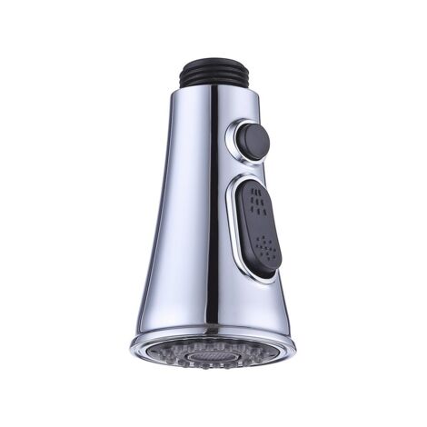 Grifo de cocina extraíble con rociador, 2 chorros, cabezal de repuesto, para grifo mezclador, chapado, G1/2"/61012