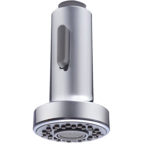 Grifo de cocina extraíble G1/2, rociador de 2 funciones, ABS, plateado, 150 g con niebla suave y chorro potente.