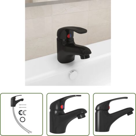 Grifo de cocina -  Grifo mezclador de lavabo negro 13x10 cm