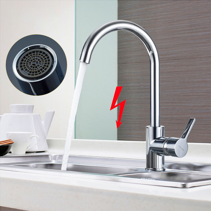 

Grifo de Cocina Grifo Monomando Giratorio de Baja Presión de 360 ° Para Fregaderos de Cocina, Tanques de Agua Caliente sin Presión o