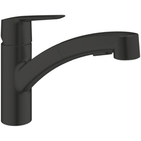 Grifo de cocina GROHE negro mate con ducha