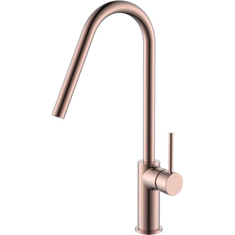 Robinet de cuisine monotrou Modèle kenia Couleur Or rose Finition Or rose brossé [ Imex
