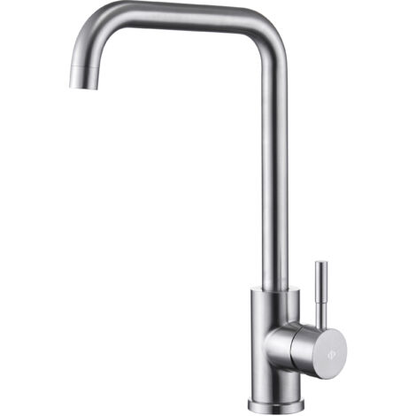 Grifo de Cocina  Modelo NOAH-C  Fabricado en Acero  Monomando  Acabado en Acero