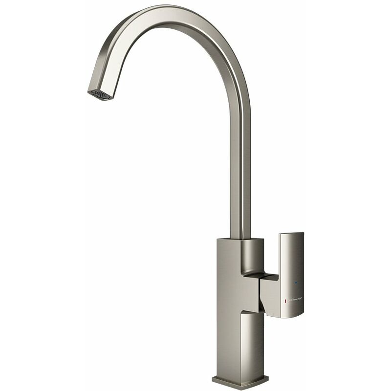 

Grifo de cocina monomando Alpina Brushed Nickel Oval