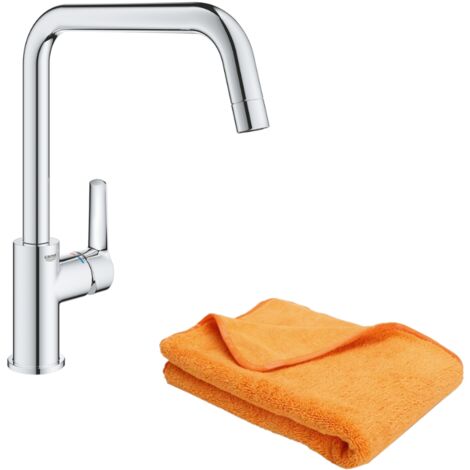 Grifo de cocina GROHE Start Eco Quickfix caño bajo + microfibra