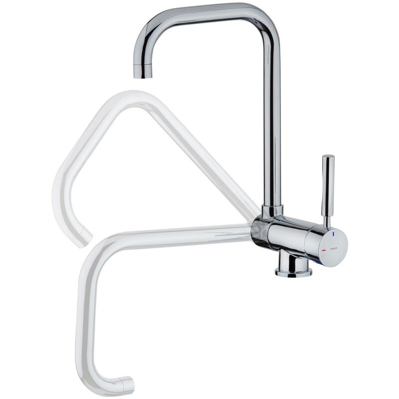 

Grifo de cocina monomando Teka con caño alto, giratorio y abatible