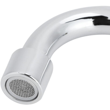 Grifo de cocina mural semiautomático giratorio de 360° en aleación de plata y cobre (25 cm) - Grifo mural moderno
