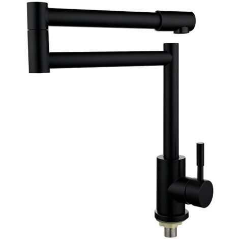 Grifo de cocina plegable de acero inoxidable 304, rotación de 360°, diseño compacto  Disponible en 4 colores, negro