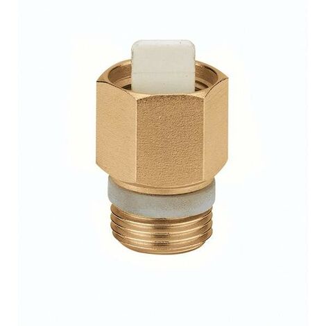 Grifo de corte automático para válvulas de purga de aire serie 5020 Caleffi 561  3/8"M - latón