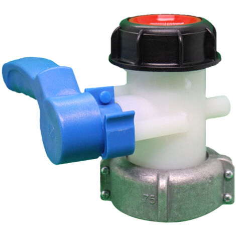 Grifo de drenaje de 75 mm para tanque IBC, adaptador de grifo, válvula de cierre, grifo de drenaje para tanque de agua de lluvia, accesorio para tanque IBC para aceite, combustible y agua.