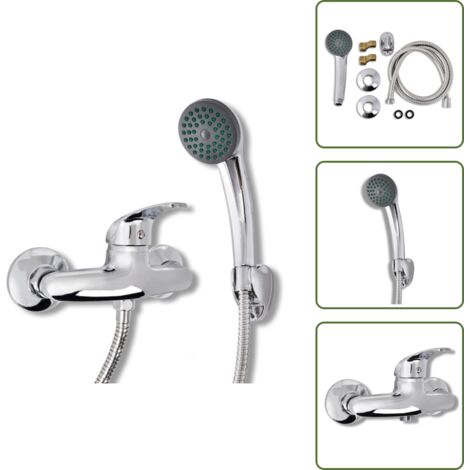 Grifo de ducha cromado - vidaXL Kit de grifo mezclador para ducha de baño cromado - Grifo de ducha con alcachofa