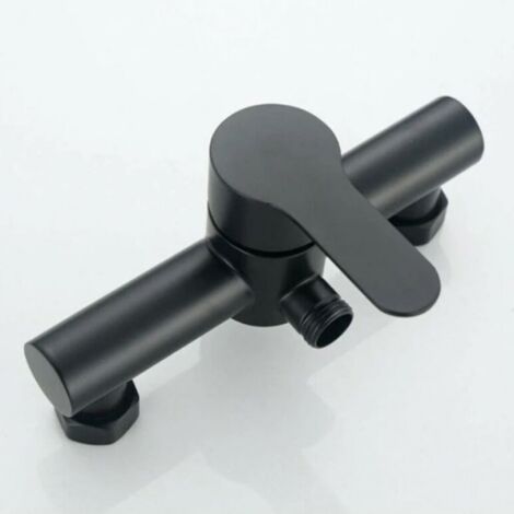 Grifo de ducha de bañera negro de acero inoxidable, grifo de ducha para baño, cabezal de ducha, grifo mezclador montado en la pared, Starlight