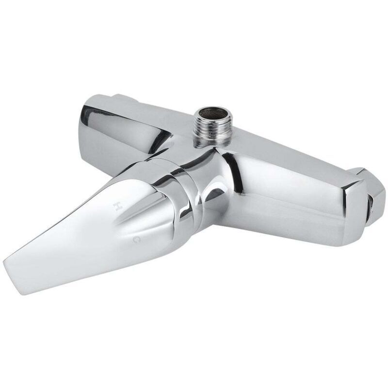 Xisrens Schwarz Grifo De Ducha De Baño, Monomando, Elevador De Bañera, Cabezal De Control De Agua Simple, Rosca G1/2