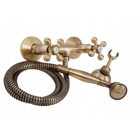 Grifo de ducha de pared de latón antiguo retro Stilo