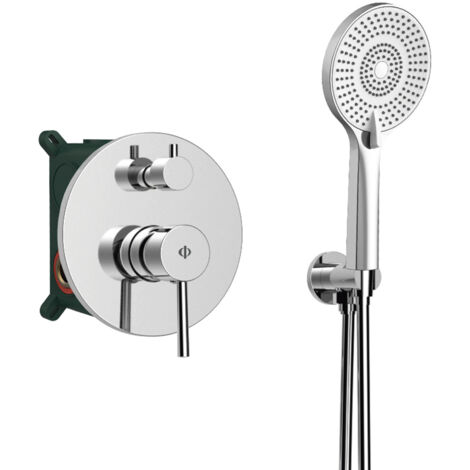 Grifo de ducha empotrable mezclador monomando Round cromo GME