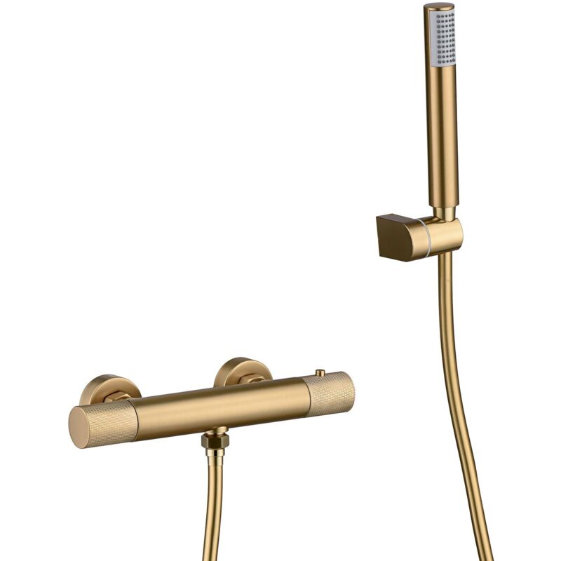 Mélangeur thermostatique douche Line or brossé