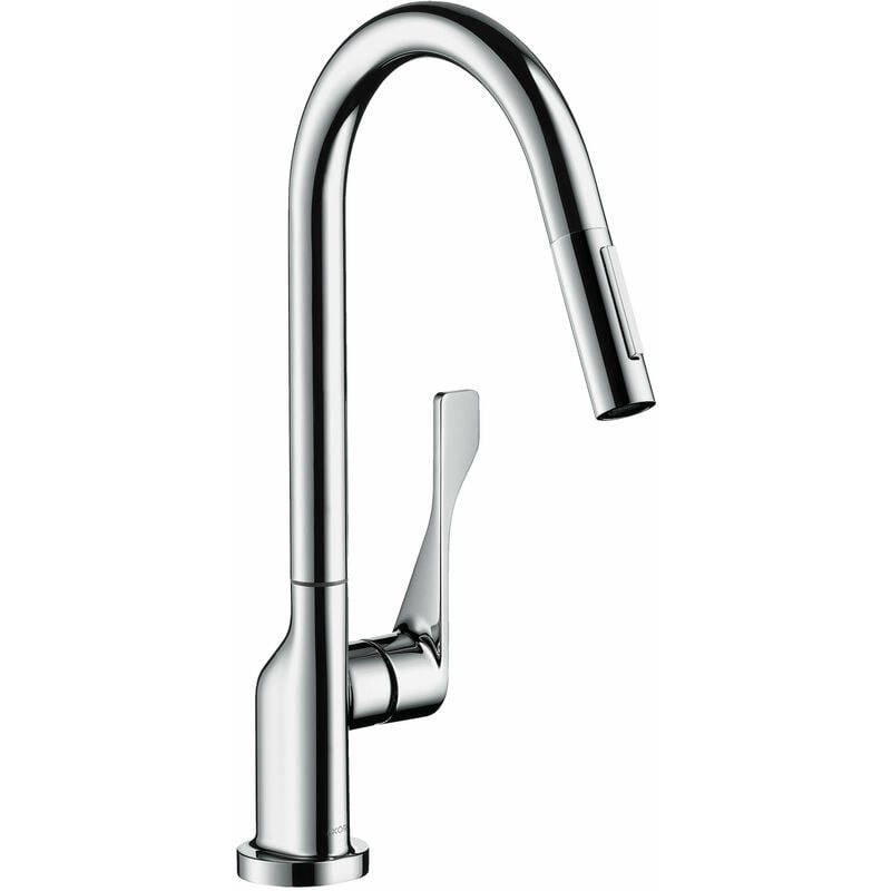

Axor Citterio DN15 Mezclador monomando de cocina 250 con ducha extraíble, color: cromado - 39835000 - Hansgrohe
