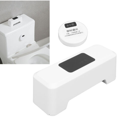 Grifo de inodoro automático sin contacto, inducción rápida (0,25 s), recargable por USB, infrarrojo, ABS, recargable, sin contacto, 1 juego para uso doméstico