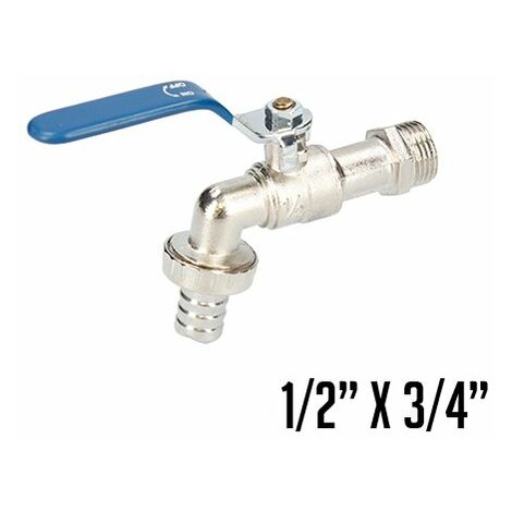 GRIFO DE JARDÍN 1/2" X 3/4"  ESFERA ZINC
