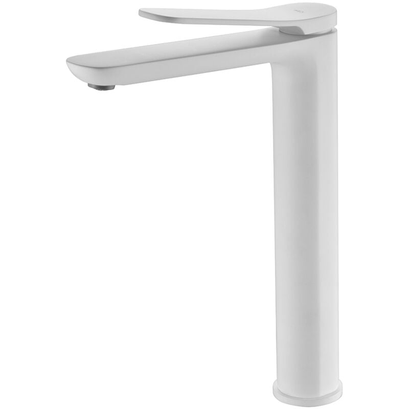 Robinet de lavabo haut avec mitigeur Modèle danemark Bec universel Couleur blanc finition mate [ Imex
