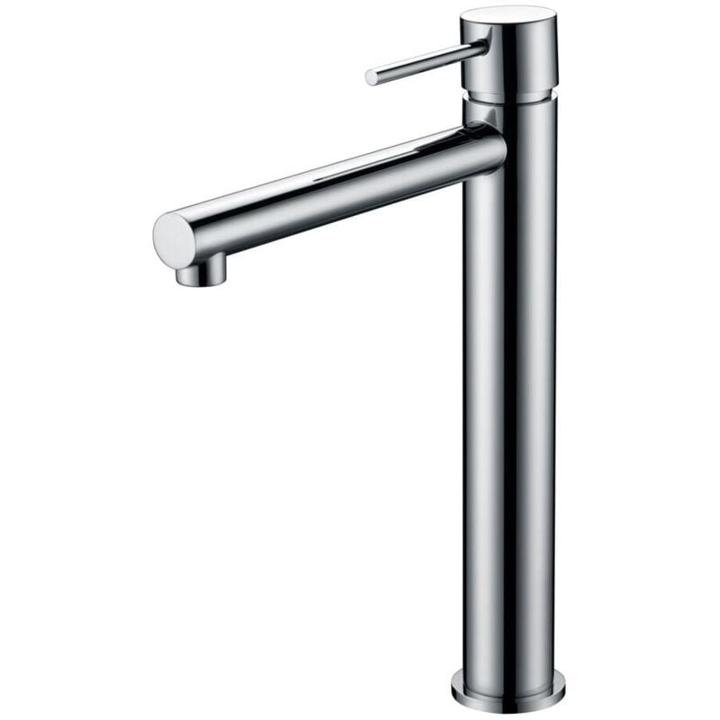 Robinet de lavabo haut avec mitigeur Modèle milos stick Bec haut Couleur Gris avec finition chrome [ Imex
