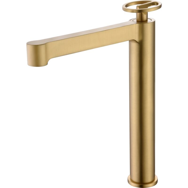 BDC033-3OC olimpo Monomando Lavabo Alto Oro Cepillado - ref: BDC033-3OC - Imex