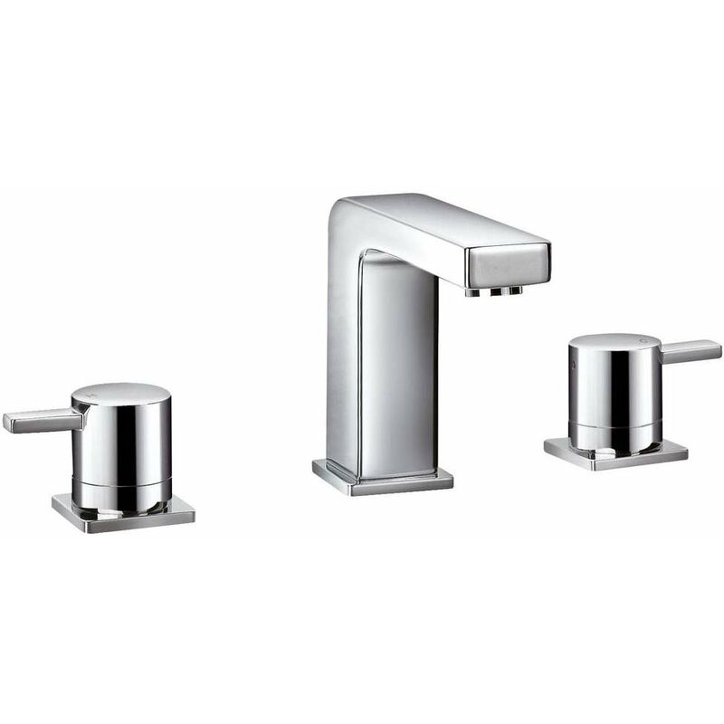

Grifo de lavabo bimando instalación en bateria 105mm con válvula de desagüe metálico Bimini