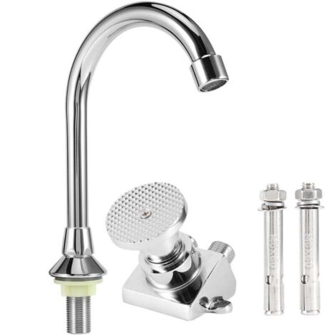 Grifo de lavabo con pedal de pie de cobre G1/2" para laboratorio hospitalario