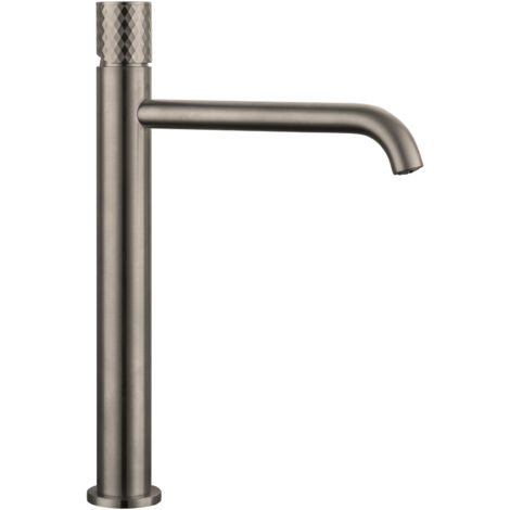 Grifo de Lavabo de Caño Alto  Modelo HELIOS  Fabricado en Niquel PVD  Monomando  Acabado en Niquel Pvd