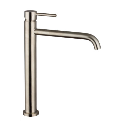 Grifo de Lavabo de Caño Alto  Modelo SIRIO  Fabricado en Latón  Monomando  Acabado en Niquel Pvd