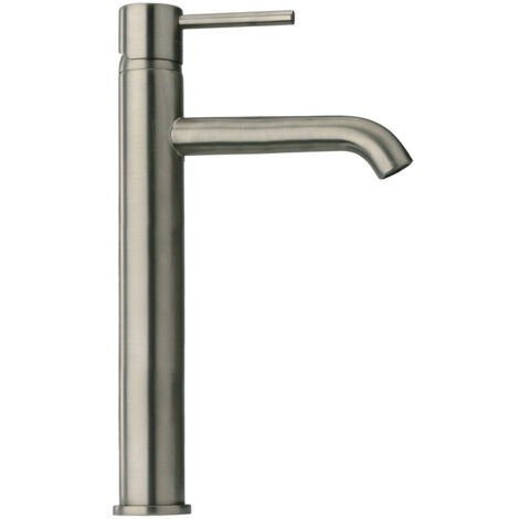 Grifo de lavabo elevado Cox PVD Gris Acero Cepillado