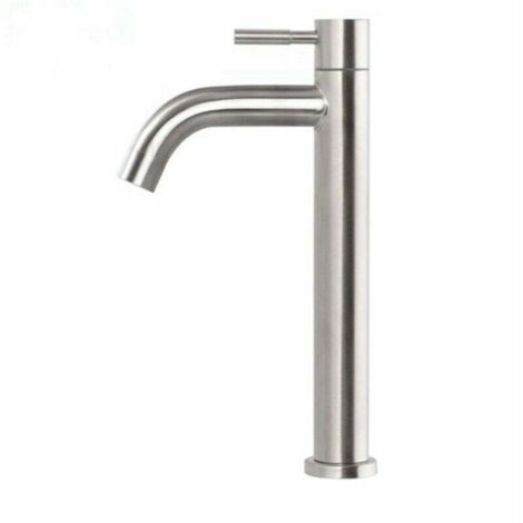 Grifo de lavabo, grifo de lavabo monomando, grifo de lavabo de acero inoxidable cepillado - A1