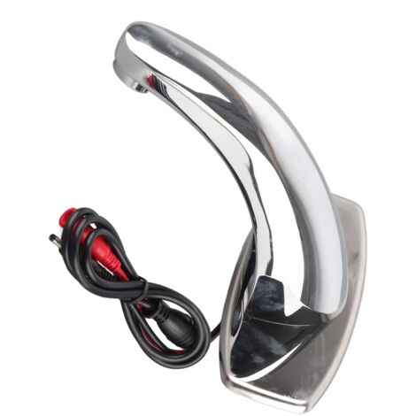 Grifo de lavabo infrarrojo sin contacto con unidad de control y manguera flexible – carcasa cromada y de cobre, fácil instalación, alcance de detección automática de hasta 30 cm.