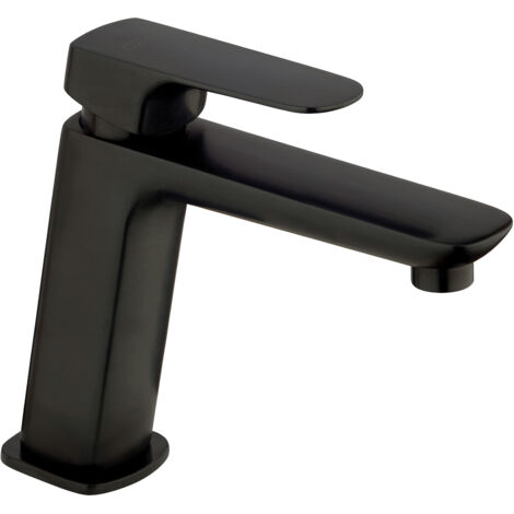 Grifo de lavabo medio Lyke negro mate