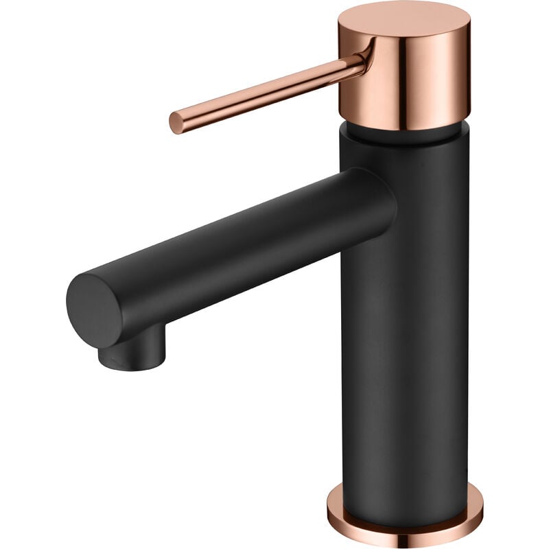 Robinet de lavabo avec monocommande Modèle milos stick Bec universel Couleur noire [ imex® ]
