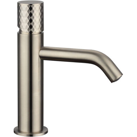 Grifo de Lavabo  Modelo HELIOS  Fabricado en Niquel PVD  Monomando  Acabado en Niquel Pvd