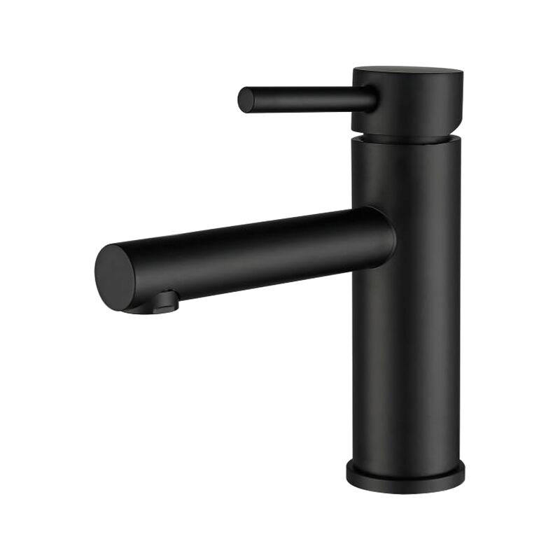 

Grifo de lavabo monomando redondo negro mate serie Ebro - VALAZ