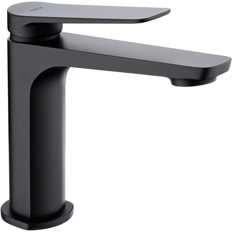 Mice Collection - Robinet de lavabo monocommande en laiton - Robinet d'évier monocommande - Robinet de salle de bain pour eau chaude/froide Noir Mat