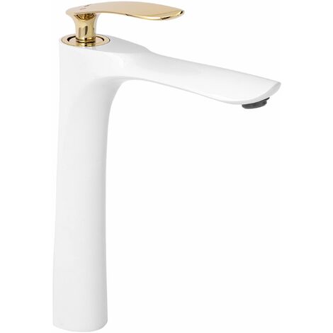 GRIFO de LAVABO REA ORBIT BLANCO ORO HIGH