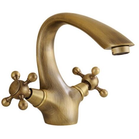 GRIFO DE LAVABO RETRO ORO VIEJO S-1090