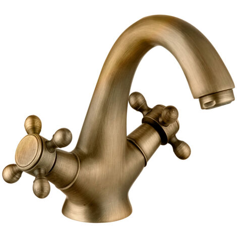 Grifo de lavabo serie Almendro en bronce