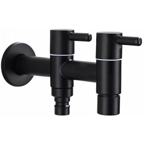 Grifo de lavadora, grifo de doble interruptor, grifo de agua fría de pared, grifo de fregadero de acero inoxidable extendido, grifo de lavadora de piscina de jardín